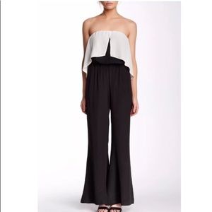 Amour Vert Silk Strapless Jumpsuit